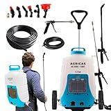 AGRICAS 4.2 Gallon Battery Powered Sprayer with Cart -...