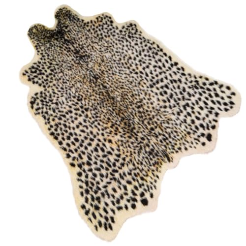 Tapete Leopardo Faux Pelo 100x95 cm para Hogar miniatura 1