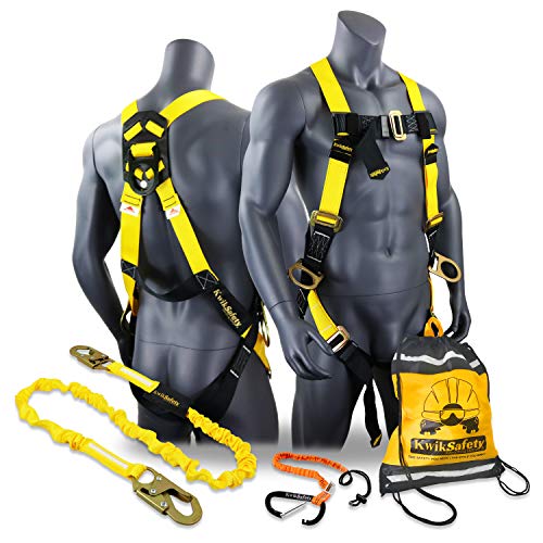 Image of KwikSafety - Fall Protection Safety Harness - Construction & Roofing Fall Arrest Safety Harnesses - ANSI OSHA Compliant