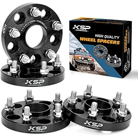 KSP 20mm 5x114.3 Hubcentric Wheel Spacers Fit TC XB, ES300 350, GS300 350 430,IS250 300 350,LS400 430 460,RC300 350, Camry Highlander Tacoma(4 pcs 60.1 bore 12X1.5mm) Cover