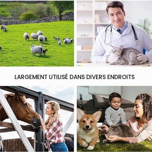 Échographe vétérinaire, portable sans fil pour diagnostic de grossesse chez les porcs et les moutons, sonde 3,5 MHz avec batterie 4500 mAh, compatible smartphone et tablette