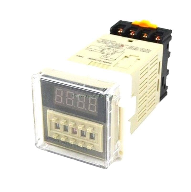 DH48S-2Z H5CN 0.01s-99H99M Digital Timer Relay On Delay 8 Pins SPDT 2 Groups Contacts Delay DC12V DC24V AC110V AC220V