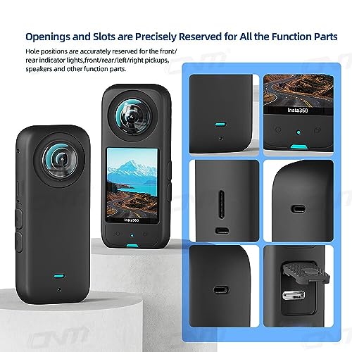 Image of BKN Silicone Case for Insta360 X3 Panoramic Action Camera Protector Anti-Scratch Accessories for Insta360 X3 Case