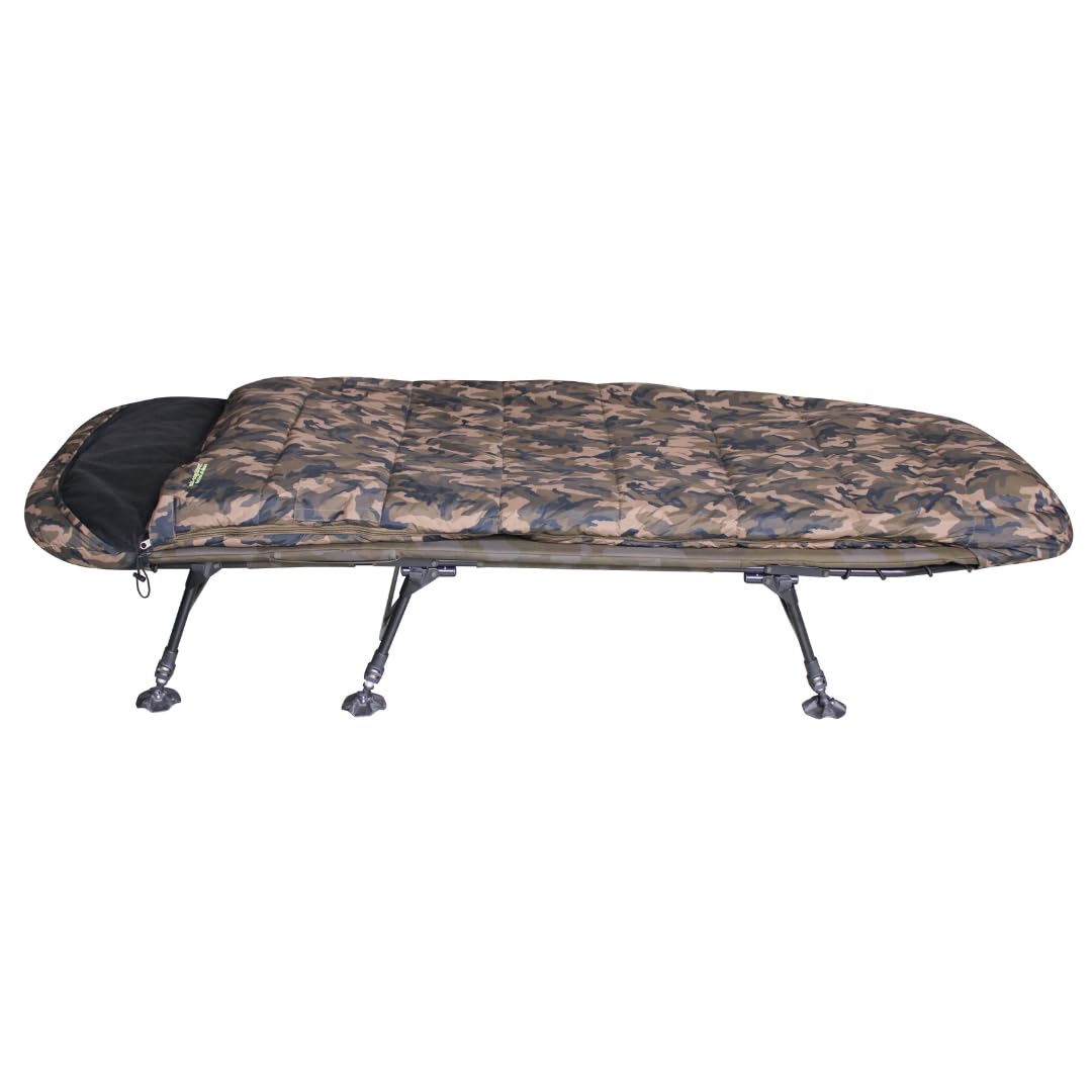 MK-Angelsport Fort Knox Multi Seasons Angeln Ganzjahresschlafsack 2 in 1 - Atmungsaktiv Sleeping Bag Schlafsack Karpfen 4 Saison