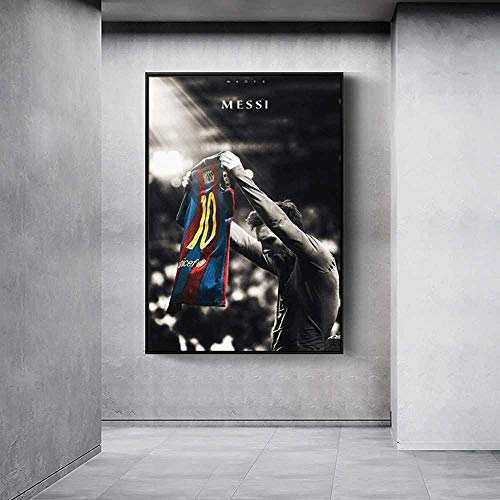 CAPTIVATE HEART Afbeelding op canvas 30 x 50 cm geen lijst voetbal sport Star Lionel Messi Retro Poster Prints Voetbal… - Afbeelding 5