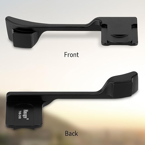 Miniatura 8 de Haoge Metal Thumb Up Grip para Leica D-LUX 8 Cámara Digital AccesoriosTHB-D8B Zapata Caliente Pulgar Arriba Soporte de Soporte