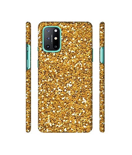 Image of Solimo Plastic Designer Golden Sparkle 3D Printed Hard Back Case Mobile Cover for Oneplus 8T