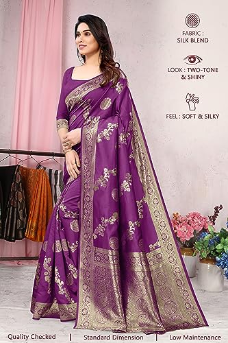 Image of MIRCHI FASHION Women Saree | Jacquard Banarasi Silk Woven Ethnic Motif Office Wear Sari
