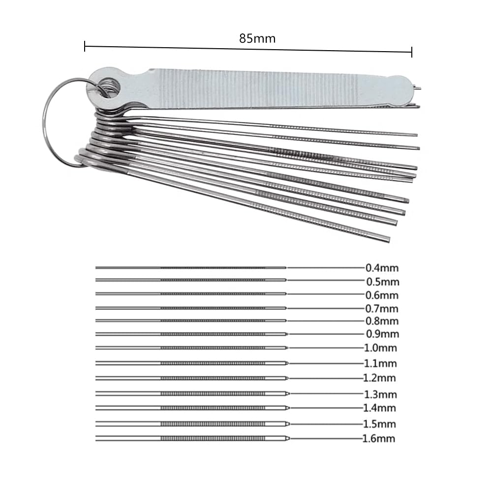 Alnicov Stainless Steel 13 Needle Guitar Nut Bridge Lima Saddle Guitar Set Sharpening Stones for Electric Acoustic Guitar Ukulele Electric Bass - Image 2