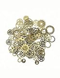 100 gramos Total; El paquete incluye aprox 80 piezas de engranajes steampunk