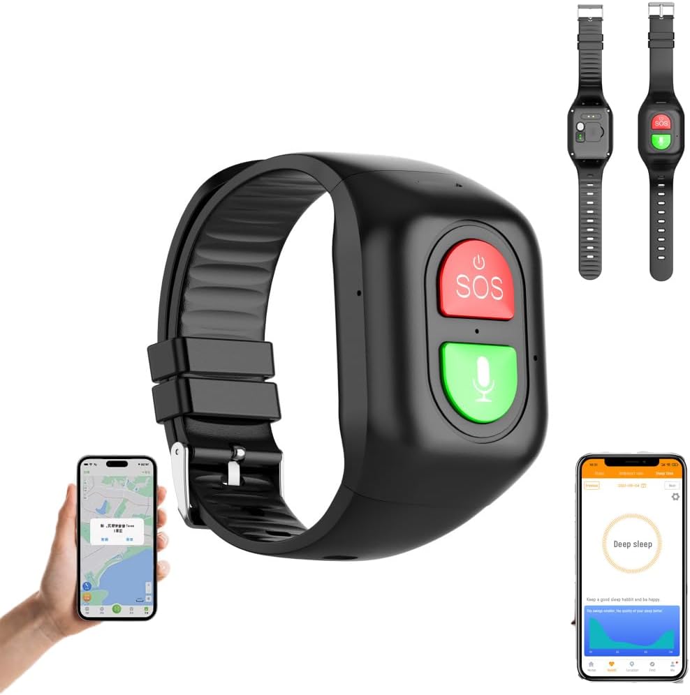 Elderly Alarm Smart Watch, Elderly Fall Detection Watch, Sos Emergency Button/Talk 4g /Gps Tracker/Real Time App/Waterproof, For Home Elderly Seniors