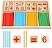 DERAYEE Montessori Mathe Spielzeug, Holz Mathematik Spielzeug Pädagogisches Mathe-Spielzeug für Kinder Zahlenlernspiel