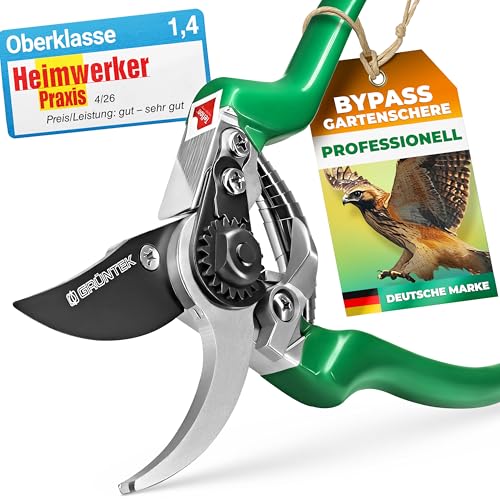 GRÜNTEK Gartenschere FALKE Teflon Baumschere, Klinge aus...