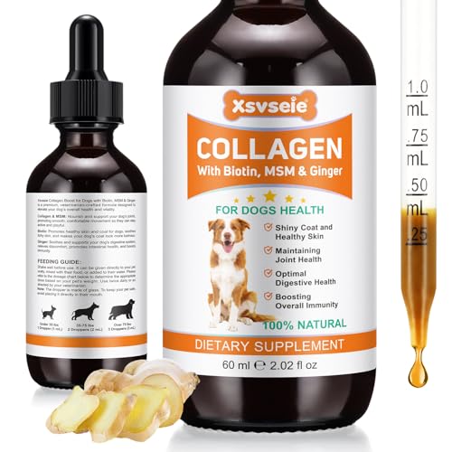 Kollagen Hund, Collagen for Dogs, Flüssiges Kollagen für Hunde, Fördert die Gelenkgesundheit und Beweglichkeit, lindert Hautallergien und Juckreiz,Unterstützt die Gesundheit von Gelenken,Haut und Fell