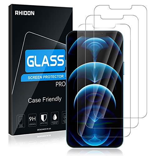 [3 Pack] Glass Screen Protector for iPhone 13/13 Pro 6.1 2021 Screen Protector, 9H Tempered Glass Screen Protector for iPhone 13/13 Pro, HD Clarity No Bubble Anti-Scratch Tempered Glass Film