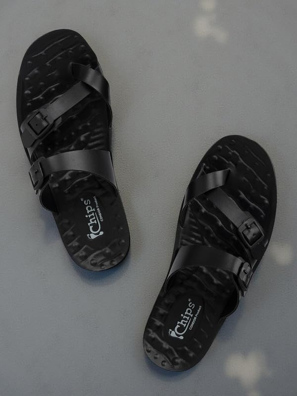Image of Chips Men's BROWN Lightweight Slip-on Sandal Casual (3346)