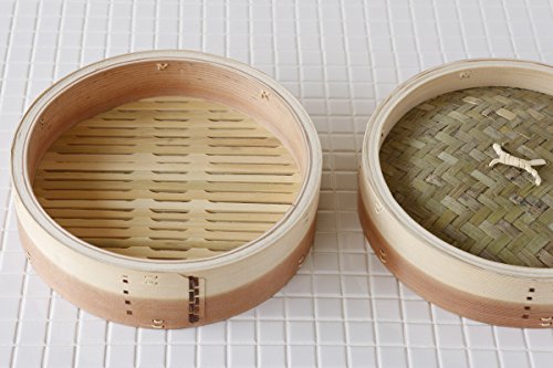 Amazon｜【かごや】杉 中華蒸篭(セイロ・蒸し器)30cmステンレス鍋付