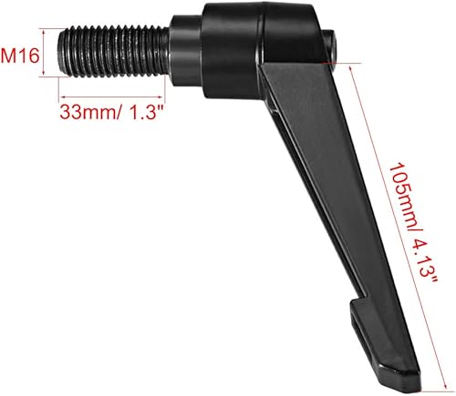 Miniatura 9 de uxcell M8 x 1.260 in Mango de sujeción ajustable Palanca de sujeción Rosca Botón de trinquete macho roscado Perillas de bloqueo Tornillo giratorio