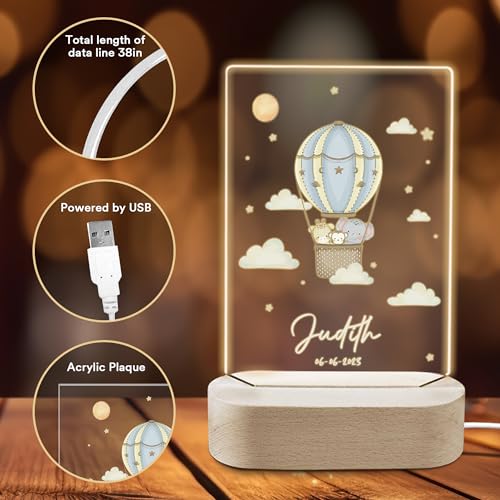 Lámpara de noche personalizada para bebés y niños miniatura 5
