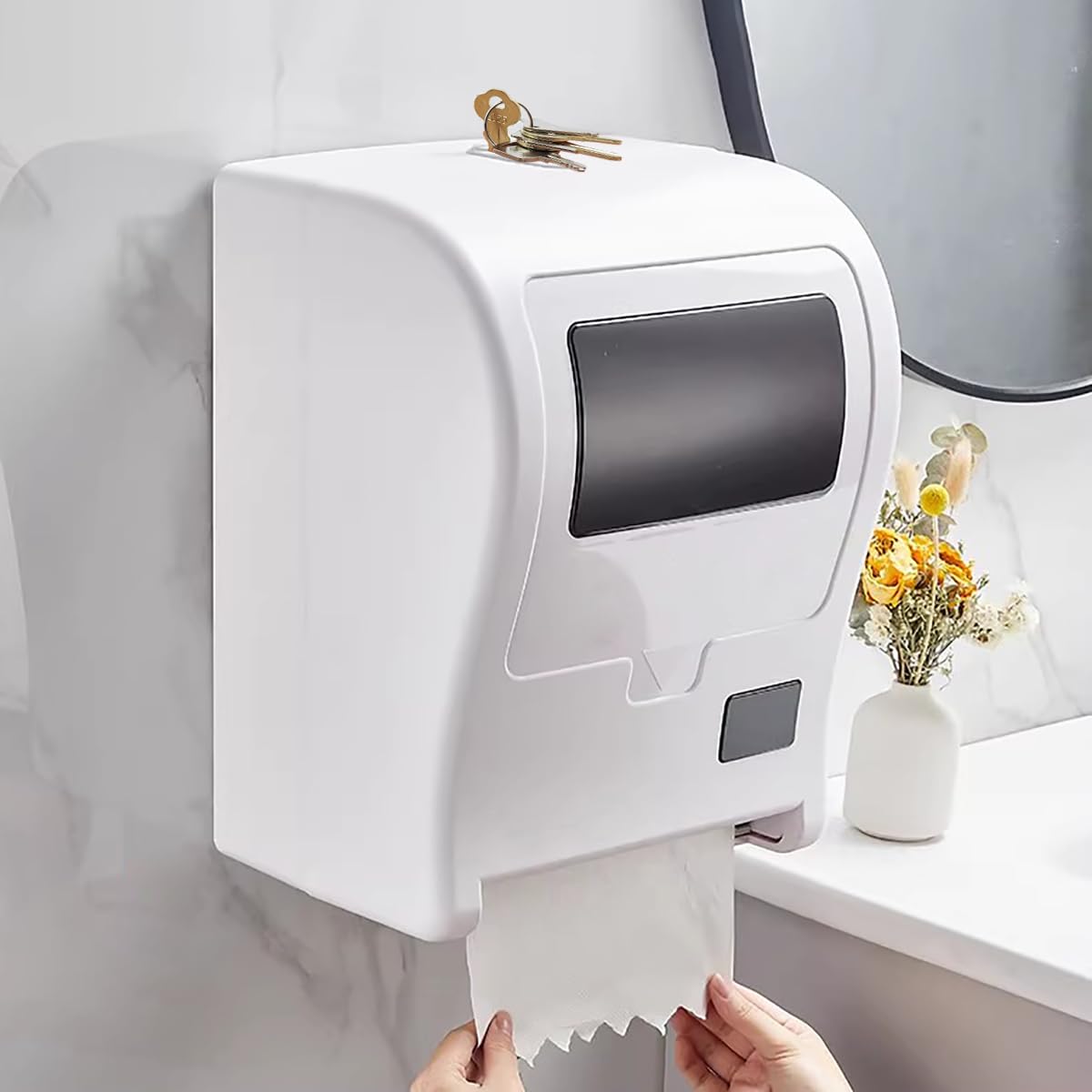 6 chiavi universali per dispenser di asciugamani di carta, chiavi di ricambio compatibili con Tork SCA 1100, Bradley 2055, Janitor Bobrick Cat 74, Kimberly Clark 770301, Georgia Pacific, E114