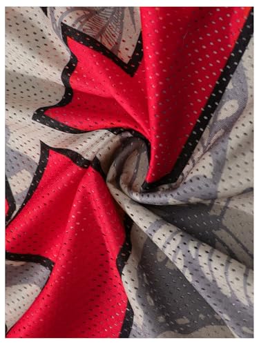 GORGLITTER Men's Number Graphic Jersey Shirts Short Sleeve V Neck Tees Sports T-Shirt Top4