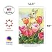 Toland Home Garden 112468 Bunny Tulip Easter Flag 12x18 Inch Double Sided Easter Garden Flag for Outdoor House Flag Yard Decoration