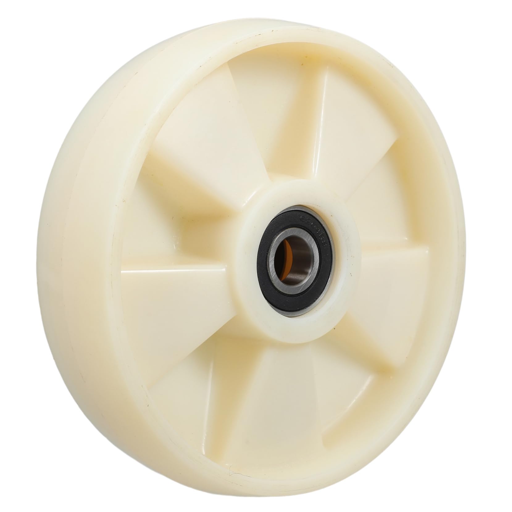 PRETYZOOM Nylon Swivel Casters 200x50mm Wheel 47mm Axle Ball Bearings for Pallet Jack Easy Rollers for Manual Truck