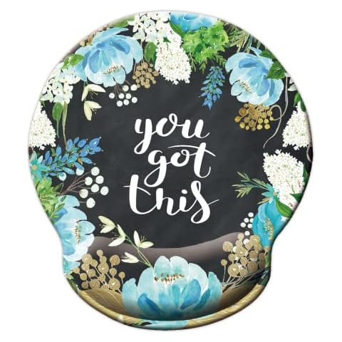 Vintage Wood Mouse pad You Got This Wrist Mouse mat - Durable & Comfortable for Easy Typing & Memory Foam Pain Relief-Ergonomic Support Cover