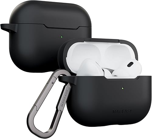 MAGEASY Funda diseñada para AirPods Pro 2, funda protectora a prueba de golpes para AirPods Pro y Pro 2, resistente a las manchas, suave y agradable