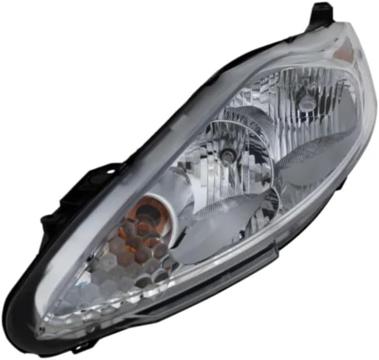 For Ford Fiesta 2011 2012 2013 Headlight Driver And Passenger Side | Pair | Clear Lens | Chrome | Sedan/Hatchback/S/SE/SES/SEL/Titanium | For FO2502295, FO2503295 | BE8Z13008B, BE8Z13008A