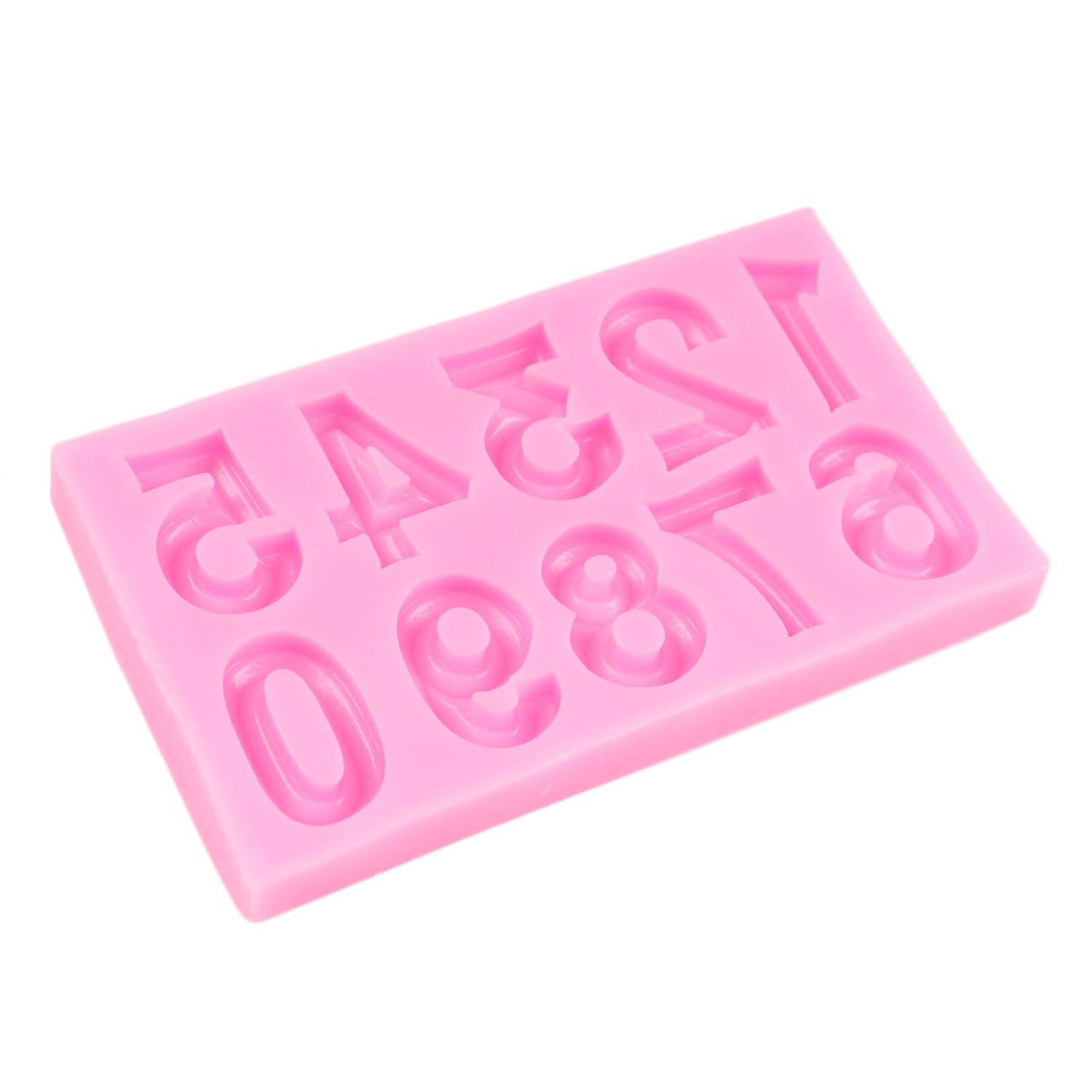 Moldes de silicona para fondant, número 0-9, fondant, chocolate, para decoración de pasteles, cupcakes, dulces, postres, pasta de goma, arcilla polimérica