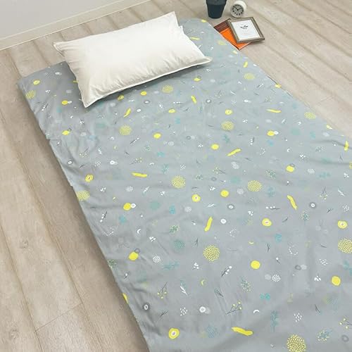 ララナイト 綿100% 敷き布団カバー 北欧風 シングルサイズ セミ ダブルサイズ コティ 敷きカバー 敷カバー 敷布団カバー おしゃれ 吸水性 通気性 オールシーズン シングル レポ/グレー/敷カバー