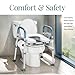 Toilet Seat Risers For Seniors Width and Height Adjustable Raised Toilet Seat With handles for Elderly, Handicap, Elevated, Pregnant, Fit Any Toilet Riser Heavy Duty Up To 400lbs