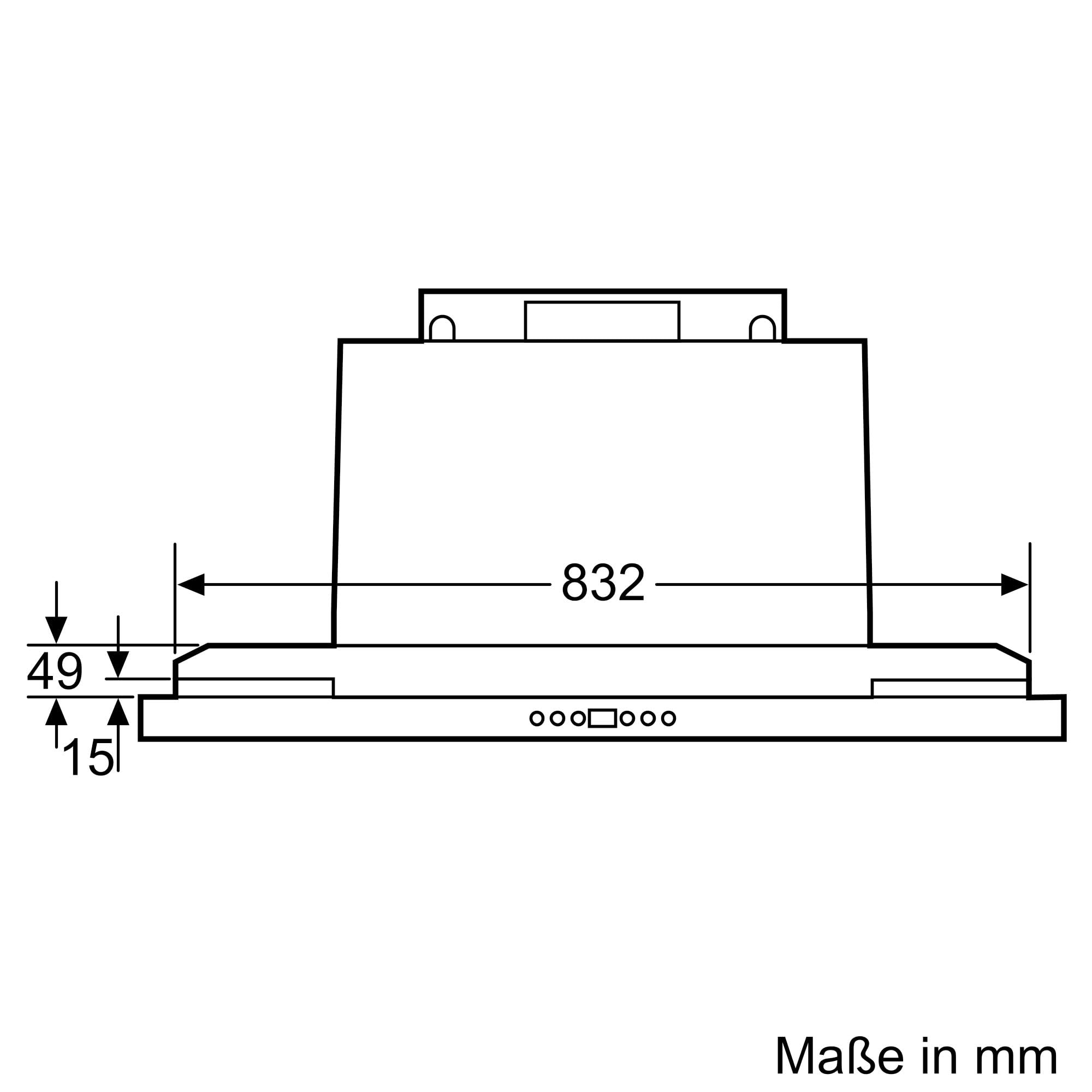 NEFF Z54TL90X1, Zubehör für Dunstabzüge, Absenkrahmen, 83 cm, kombinierbar mit Flachschirmhauben, Made in Germany