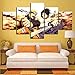 Produktbild MXLYR Leinwanddrucke 5 Panel Leinwand Gedruckt Cartoon Characterssasuke Animation Poster Wohnkultur Bild Wandmalerei Leinwand Drucke auf Leinwand
