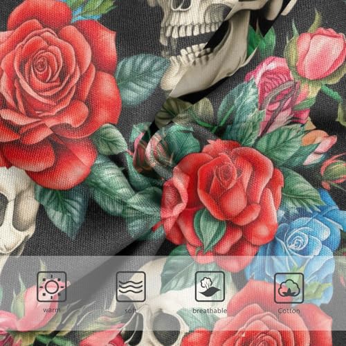 Joisal Skulls Red Roses Black Toddler Girls Underwear 2t Cotton Cute Panties Girl Designer Kids Undies Briefs3