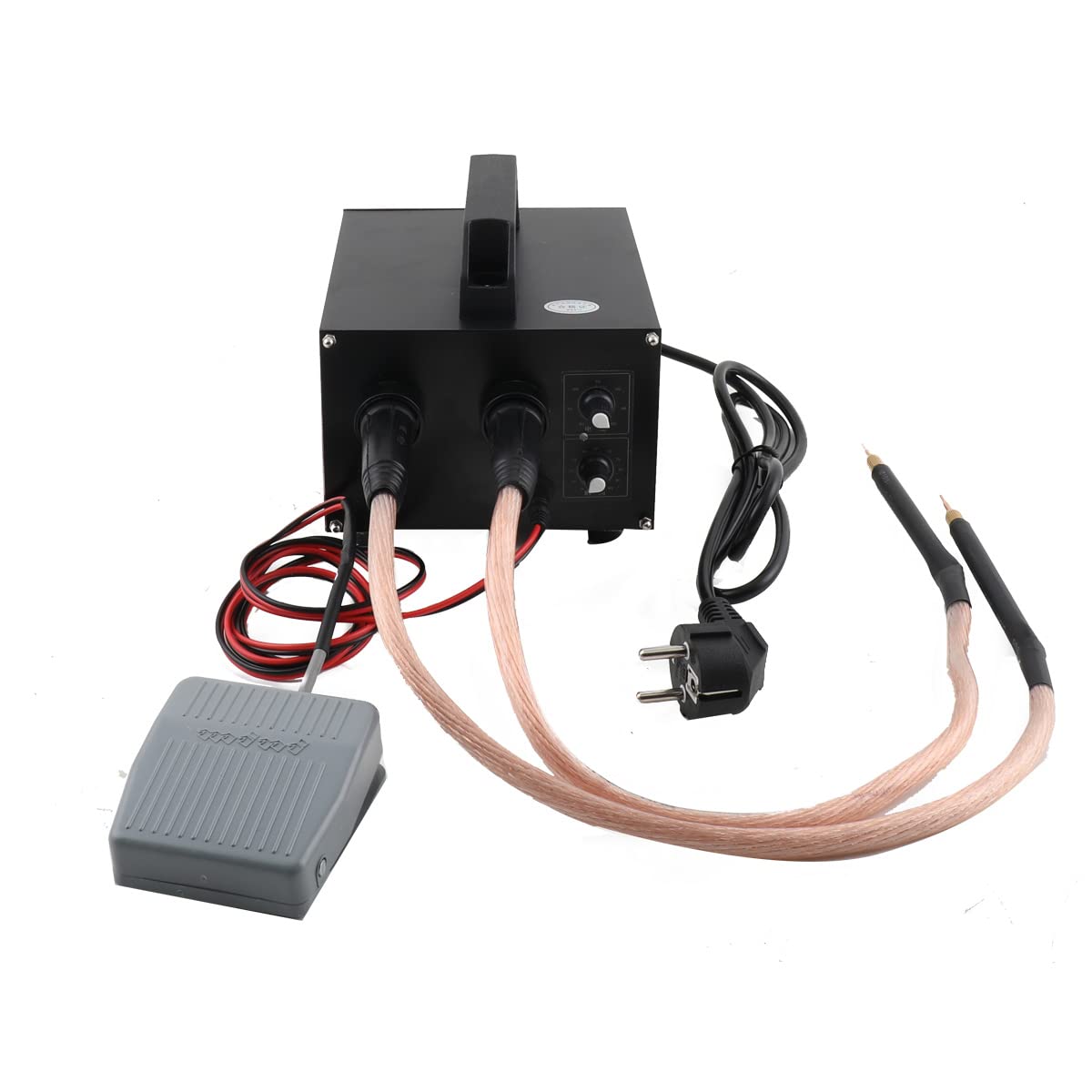 Saldatore a punti DIY Saldatore a punti 6700W Battery Spot Saldatore regolabile portatile saldatrice a punti batteria Saldatrice a punti con pedale per saldatrice a punti Set