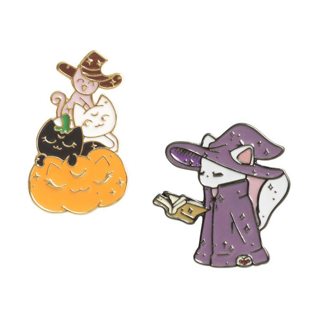 FLYPARTY Cute Enamel Lapel Pin Sets Carton Animal Plant Brooch Pin for Badges for Clothes Bags Backpacks Party Decoration