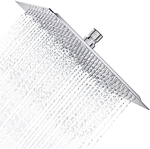 LAPO High Grade 304 Stainless Steel 6 Inch Square Shower Head 360° Rotatable Rain Shower Head for Bathroom | Overhead Shower Without Arm-Chrome Finish (Pack of 1) (B0BDVHXFHH) Amazon Price History, Amazon Price Tracker