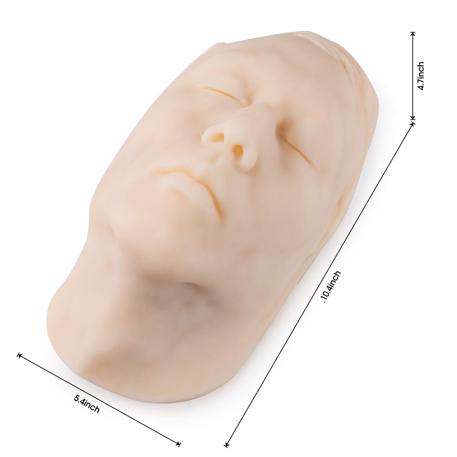 AMITD Maniquí de entrenamiento por inyección con huesos faciales, para práctica de sutura de microplástico, hombre