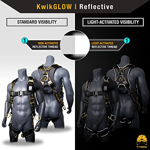 Image of KwikSafety - Fall Protection Safety Harness - Construction & Roofing Fall Arrest Safety Harnesses - ANSI OSHA Compliant