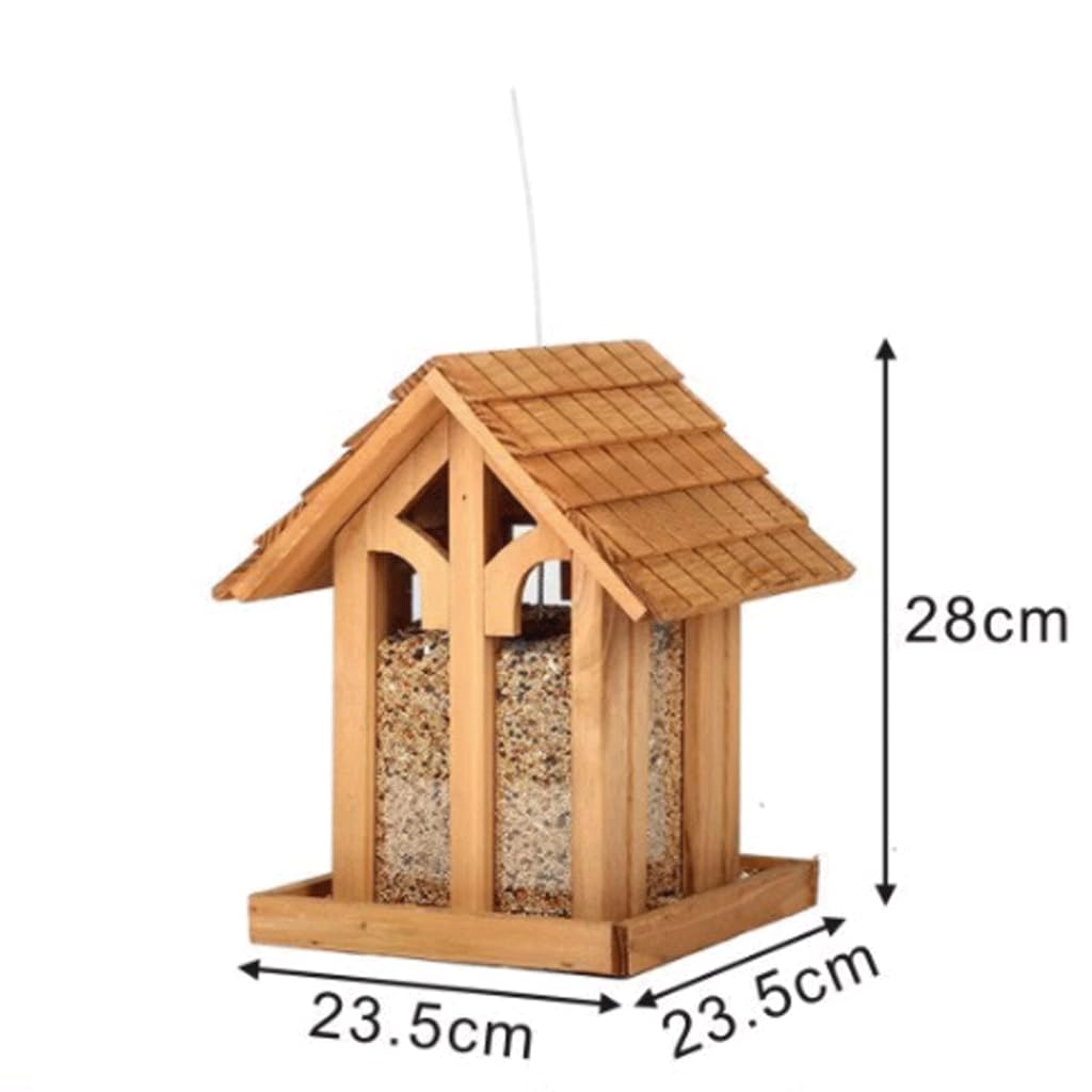Karmnik dla ptaków Wild Bird Feeder Hangende Vogels Kantine Blokhuis Vorm Vogelvoer Zaadkoffer met Staaldraad voor Balkon Gazon Tuin