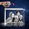 3D Crystal Photo – 3D Crystal Picture Cube Hand Cut – Personalized with Custom Engraving – Gift for Father’s Day…