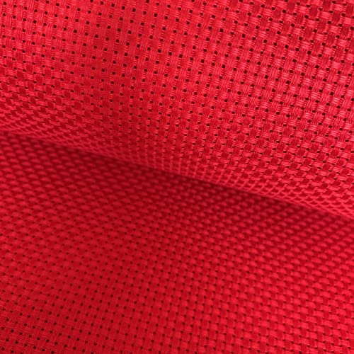 Tela De Punto De Cruz Bordado De Tela Aida De 11ct, Rojo Navidad, W29 X L39