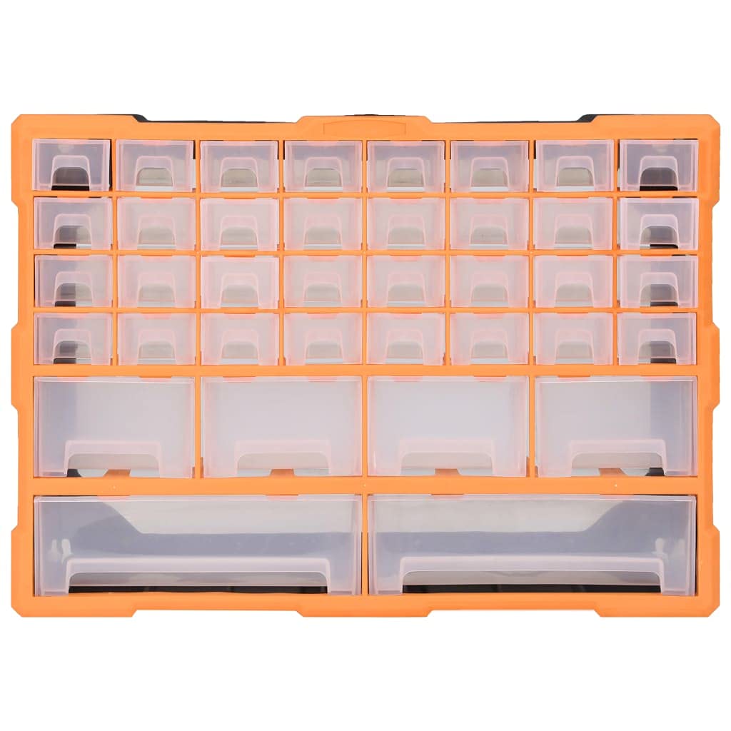 Genérico Organizador multicajones con 38 cajones 52x16x37,5 cm,Bricolaje,Accesorios de Bricolaje,Organización y Almacenamiento de Herramientas,Cajas de Herramientas,Naranja,147577
