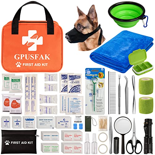 Gpusfak Pet First Aid Kit For Dogs And Cats - Pet Emergency Kit For Camping Hiking Traveling Hunting And Sports #TOP2