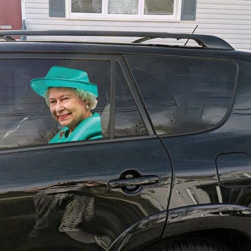 Queen Car Sticker For Car Window Cling, Funny Window Decal For Vehicles Automotive Stickers, Easy Removal Leaves No Residue (For Left Side, Green) #TOP3