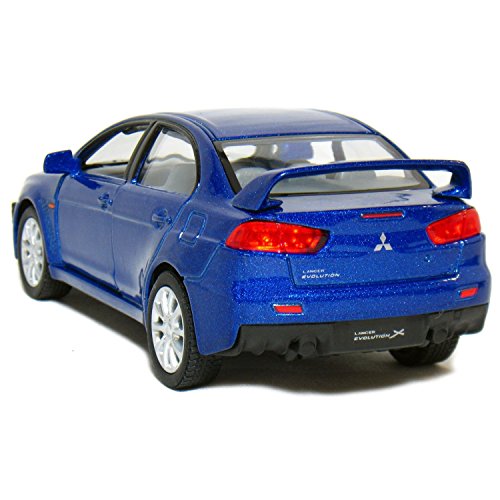 Kinsmart 5" 2008 Mitsubishi Lancer Evolution X 1:36 Scale (Blue) #TOP1