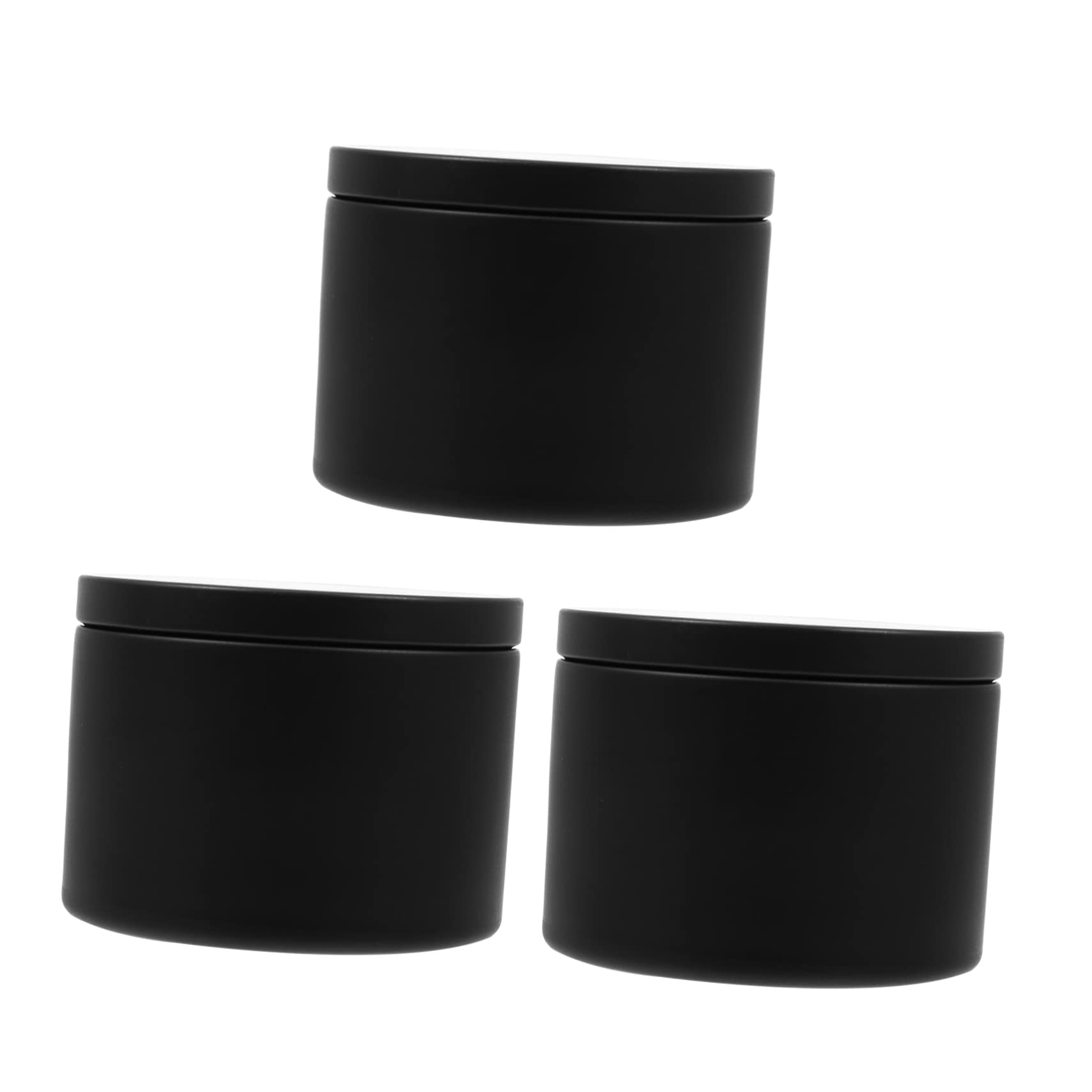 OSALADI 3pcs Round Iron Candle Holders Durable Candle Tinplate Containers for DIY Aromatherapy Home Decor Relaxation and Present Giving