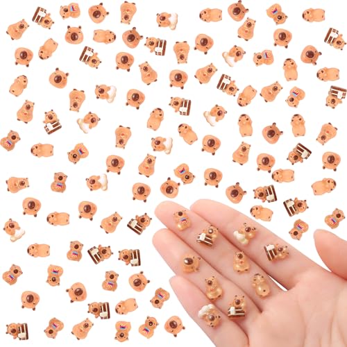 Mini résine capybara pour terrarium et décoration de table d'extérieur créative lot de 240